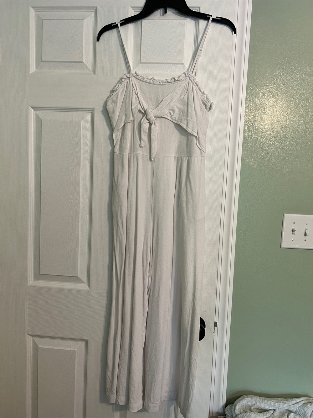 miami White Tie-Front Sleeveless Romper
